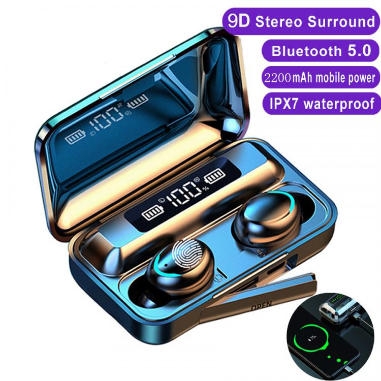 all in one place ביתית TWS Bluetooth Earphones 2200mAh Charging Box Wireless Headphone Fone 9D Stereo Sports Waterproof Earbuds Headset with Microphone