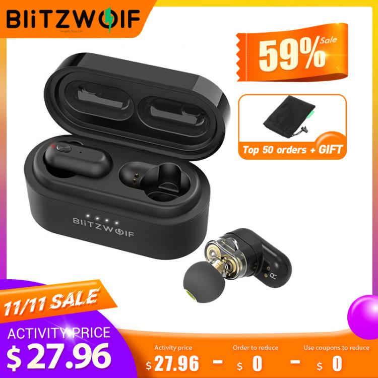 all in one place ביתית [Dual Dynamic Driver] Blitzwolf BW FYE7 TWS Earbuds bluetooth-compatible In-ear Wireless Earphones Pro Bass Stereo Hifi Music