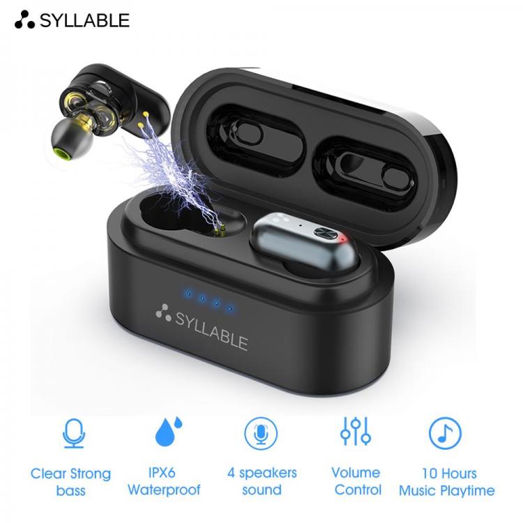 all in one place ביתית Original SYLLABLE S101 QCC3020 chip bass earphones wireless Volume control headset noise reduction S101 Bluetooth-compatible