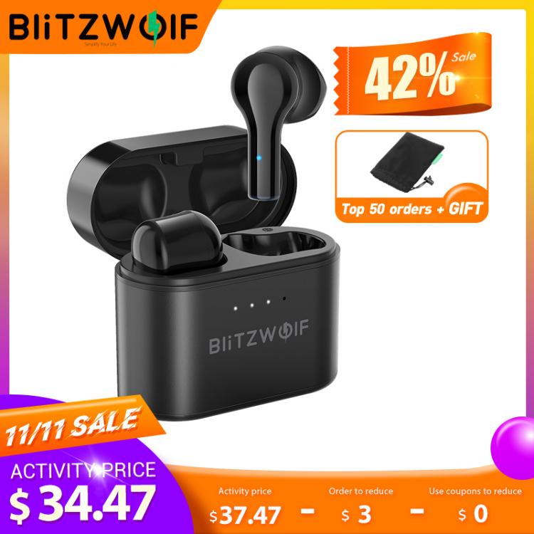 all in one place ביתית BlitzWolf BW-FYE9 TWS Earphone Wireless Earbuds Half In-ear DSP Noise Reduction Gaming bluetooth-compatible Earphones with Mic