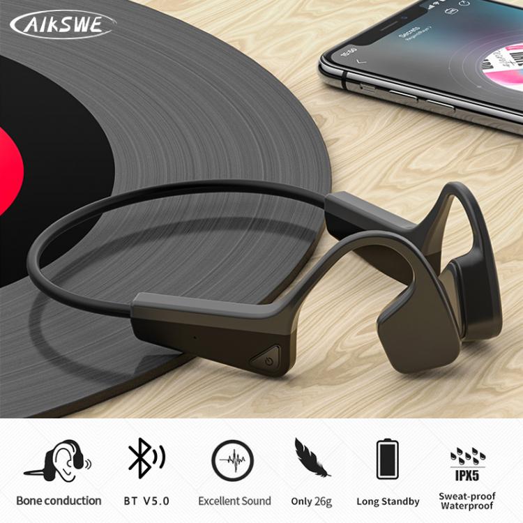 all in one place ביתית AIKSWE Bone Conduction Headphones Wireless Sports Earphone Bluetooth-Compatible Headset Hands-free With Microphone For Running