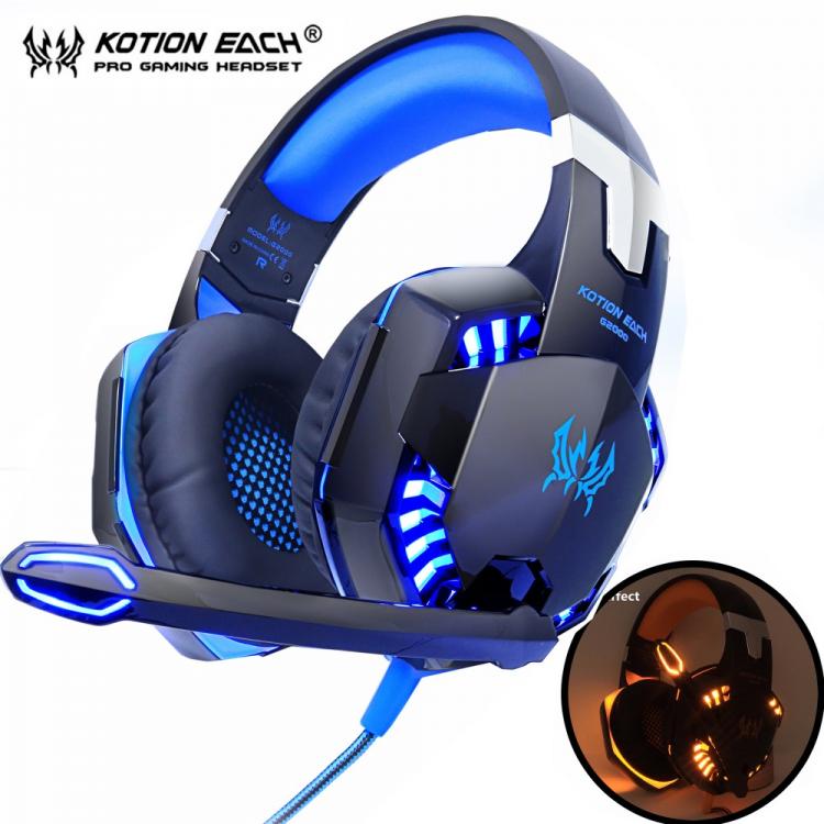 all in one place ביתית KOTION EACH Gaming Headphones Headset Deep Bass Stereo wired gamer Earphone Microphone with backlit for PS4 phone PC Laptop