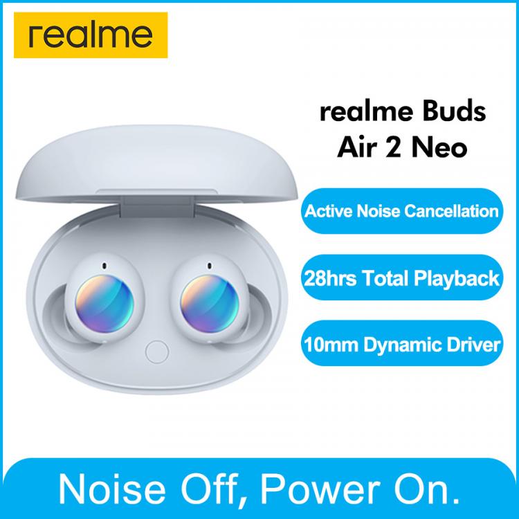 all in one place ביתית realme Buds Air 2 Neo RMA2008 Earphone ANC 28 Hours of Playtime Super Low 88ms Latency Wireless Headphones Fast Charge