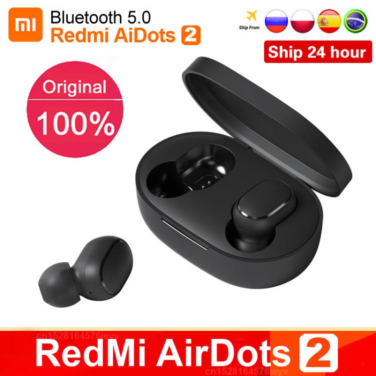 all in one place ביתית Original Xiaomi Redmi Airdots 2 TWS True Wireless Bluetooth Earphone Stereo bass 5.0 Headset With Mic Handsfree Earbuds Air2 S