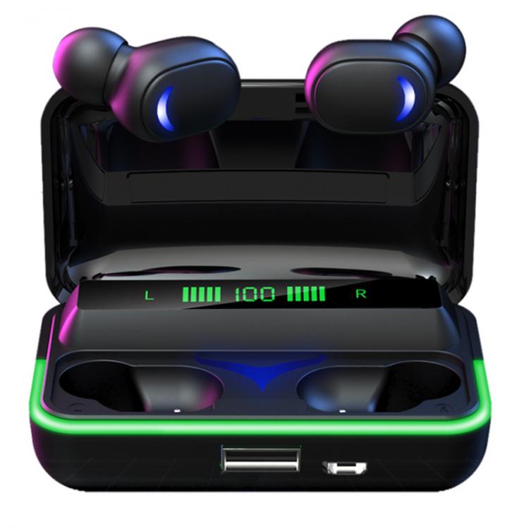 all in one place ביתית E10 TWS Gamer Headset  Wireless Headphone Low Delay Bluetooth Earphone HiFi Stereo Music Earbuds with Microphone Power Bank