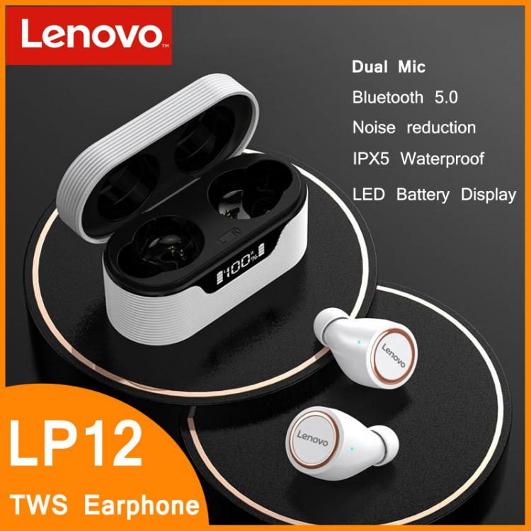 all in one place ביתית Original Lenovo LP12 TWS Earphone Wireless Bluetooth Headphones XPX5 Waterproof Headset Stereo Bass Mic LP1 2 AI Noise Reduction