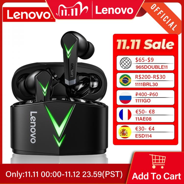 all in one place ביתית Lenovo LP6 TWS Gaming headset 65ms Low Latency Wireless Earphone with Mic Bass Audio Sports Bluetooth Bluetooth Gamer Earbuds