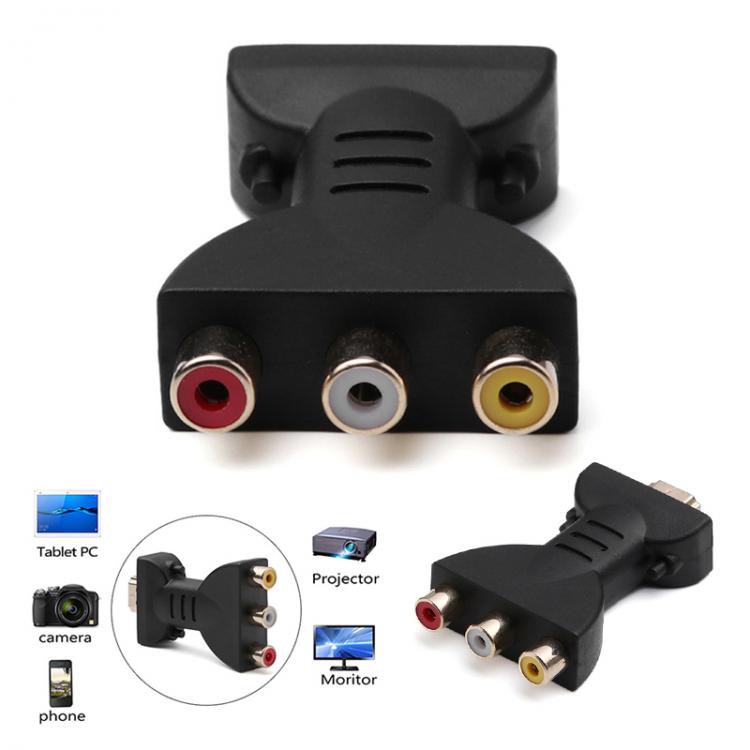 all in one place ביתית New High Quality Gold-plated HDMI-compatibleto 3 RGB RCA Video Audio Adapter AV Component Converter HDMI-compatible Cables