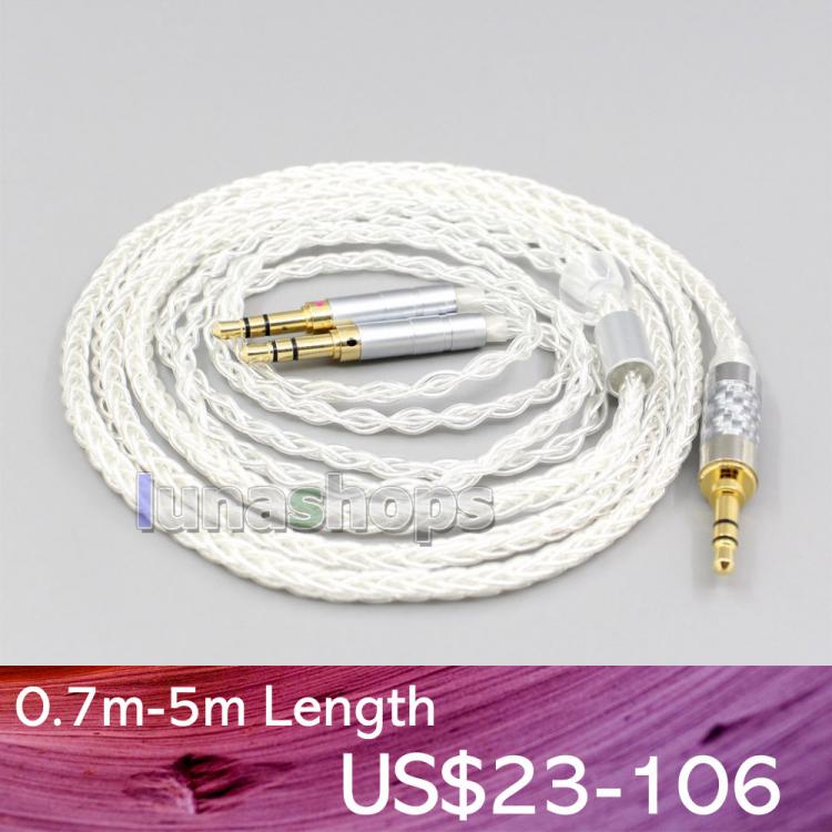 all in one place ביתית LN006567 2.5mm 4.4mm XLR 8 Core Silver Plated OCC Earphone Cable For Hifiman Sundara Ananda HE1000se HE6se he400i he400se Arya