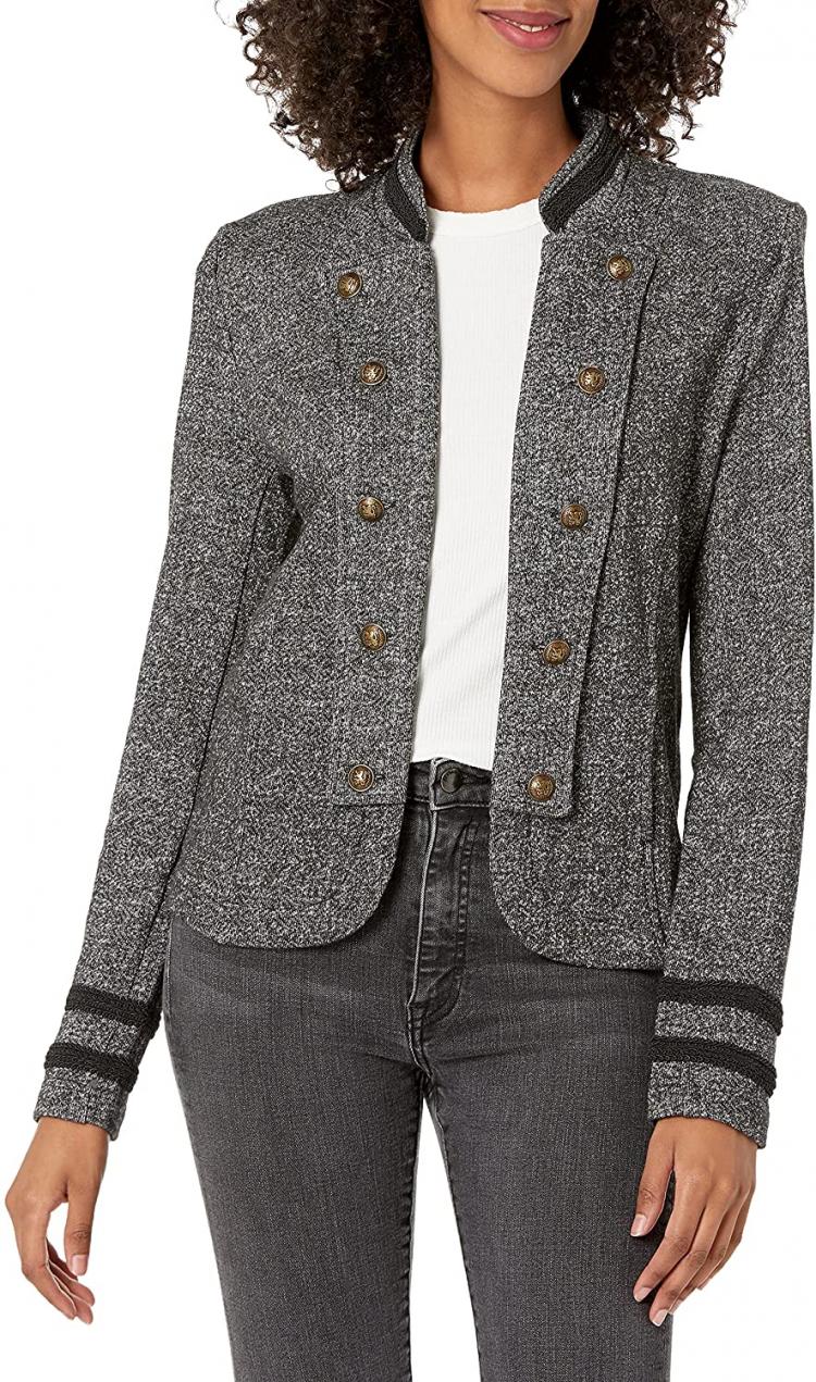 all in one place בגדי נשים Tommy Hilfiger Women's Classic Tommy Open Front Band Jacket