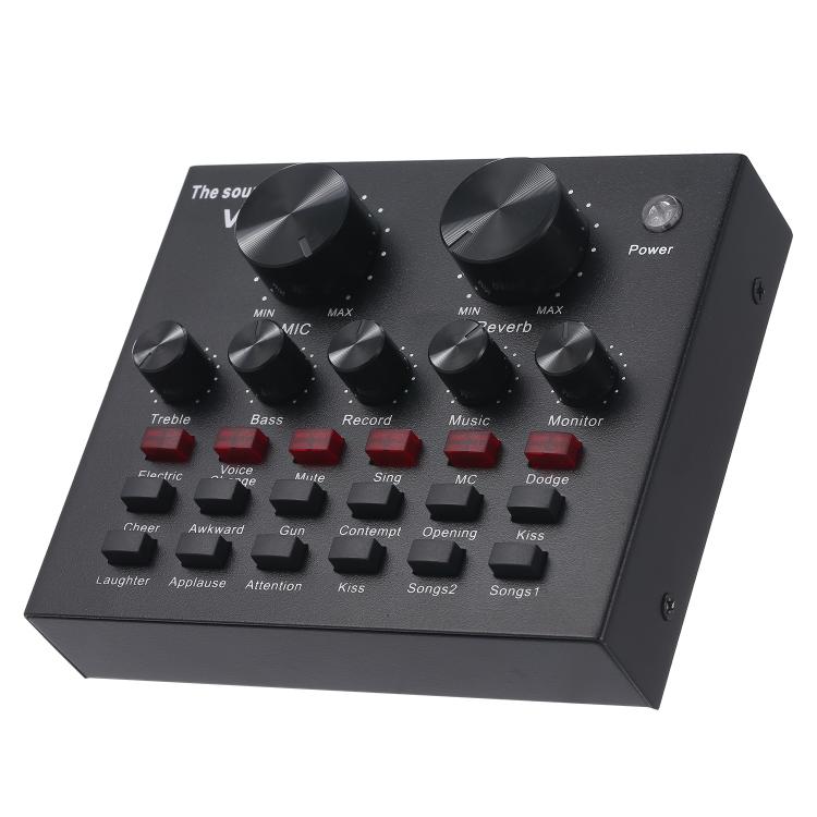 all in one place ביתית V8 Mobile Phone Sound Card Bluetooth Mic Live USB External Sound Card DSP Chip 12 Sound Effects for Phone PC Audio Broadcast