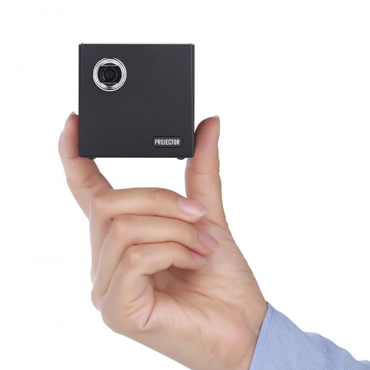 all in one place ביתית 2019 Mini Cube Cute Pocket DLP Projector 854*480 Auto Keystone Android7.1 chargeable Mini Beamer home theater support 4k C80