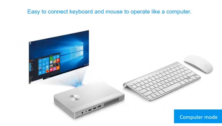 all in one place ביתית 2GB RAM Win System Projection Full HD Pico Home Office BT Wifi  Smart Portable Mini Beamer DLP Projector