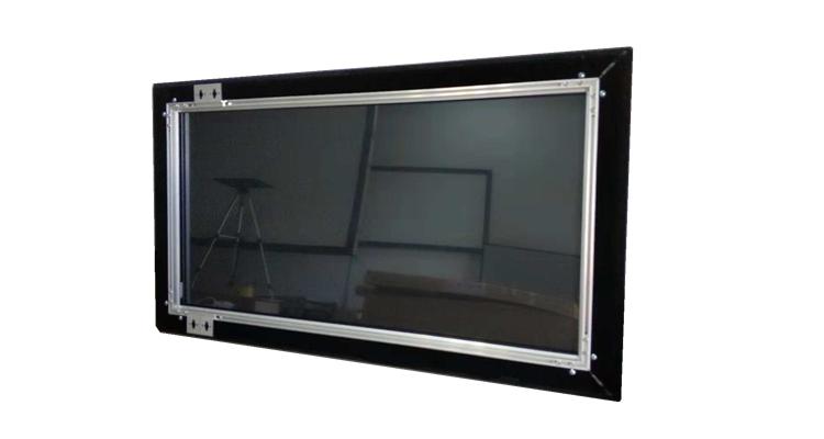 all in one place ביתית Hot sale 120''16:9 pet crystal projection ultra-short throw  wall mounted  alr fixed frame projector screen home theater