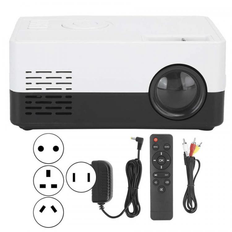 all in one place ביתית 1080p Full High Definition Portable Mini Projector Smart Home Theater Black White 100-240V with for HDMI-compatible/AV/USB