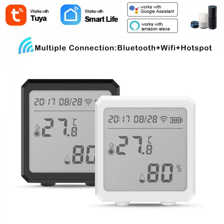 all in one place ביתית Tuya Smart WIFI Temperature And Humidity Sensor Indoor Hygrometer Thermometer With LCD Display Support Alexa Google Assistant