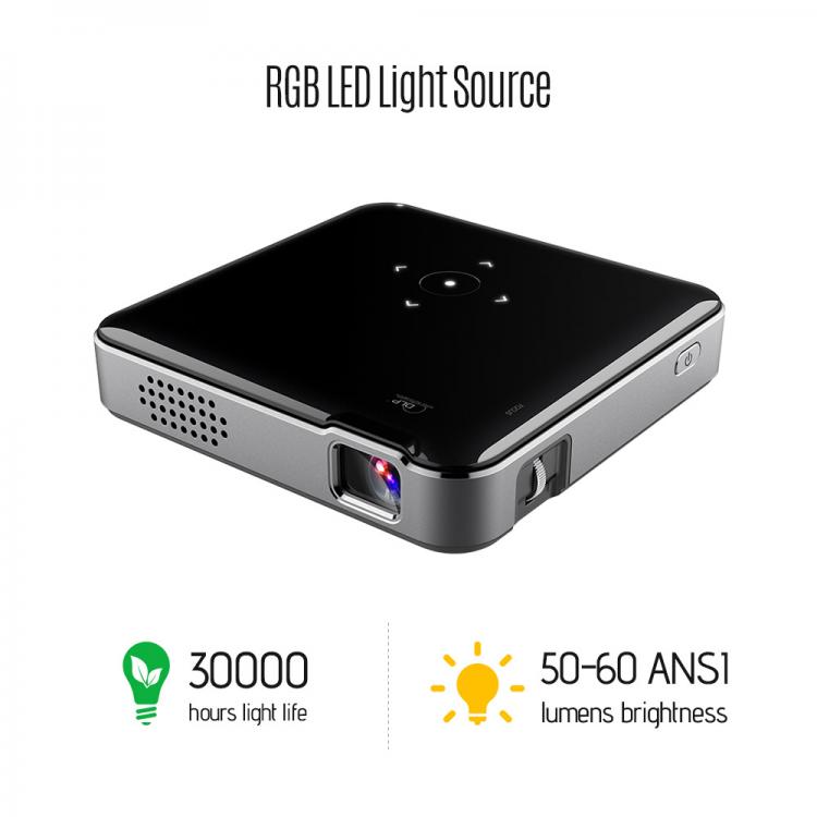 all in one place ביתית DLP Mini Projector 1080P HD Image Input Wireless Pocket Projectors Built-in 3800mAh Rechargeable Battery for Home Office Using