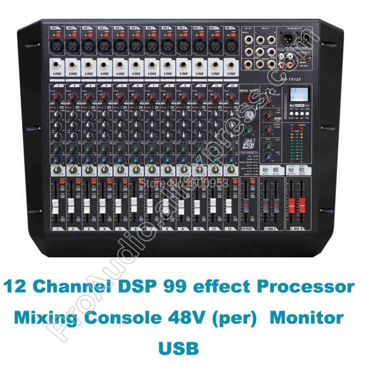 all in one place ביתית MICWL Pro 12 Channel Dual Group DJ Karaoke Audio Sound Microphone Mixing Console Desk Mixer + USB SD DSP 100-240V working