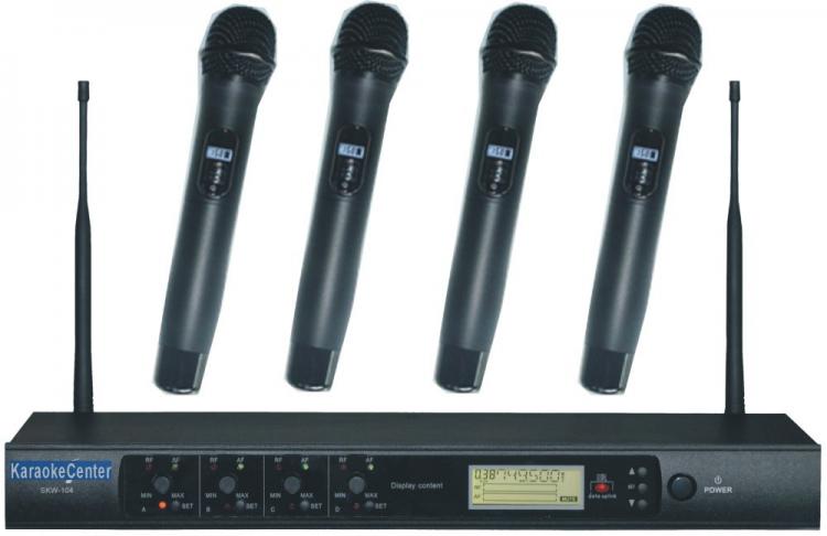 all in one place ביתית Professional UHF Wireless Karaoke Microphone 200CH x 4 Hand Held radio Microphones KTV MTV machine