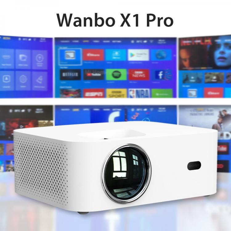 all in one place ביתית Global Version Wanbo X1 Pro Projector Android 9.0 WIFI 1080P LCD Clear Projection with MTK Keystone Correction/HDM Home Theater