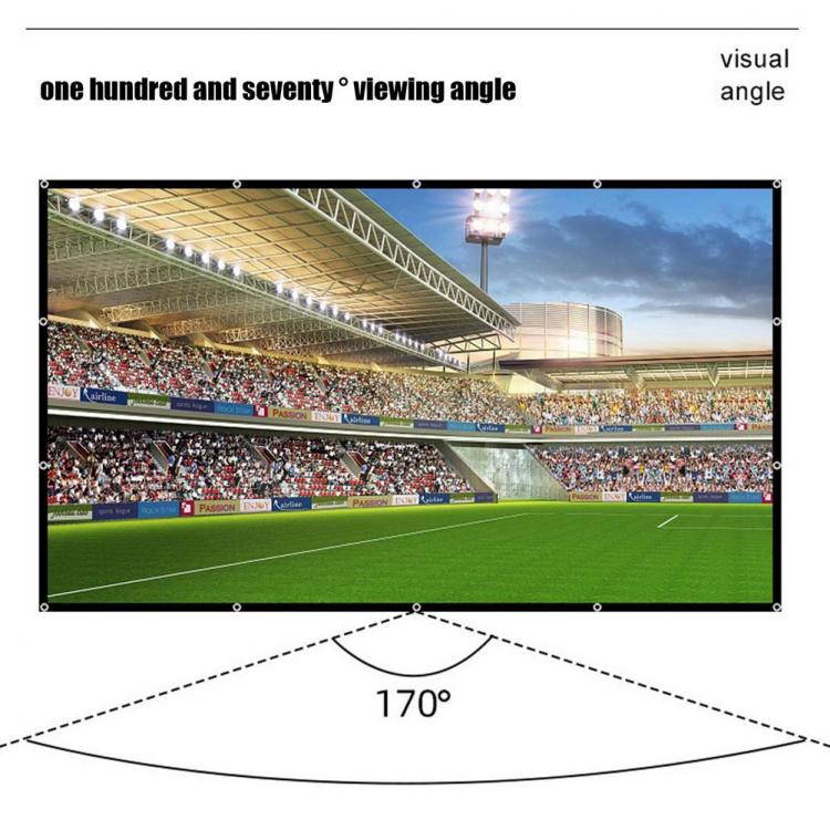 all in one place ביתית 100-inch Projector Screen For Smart Phone Hologram Movie Screen HD Quality Outdoor Office Home Indoor Foldable Projection Cloth