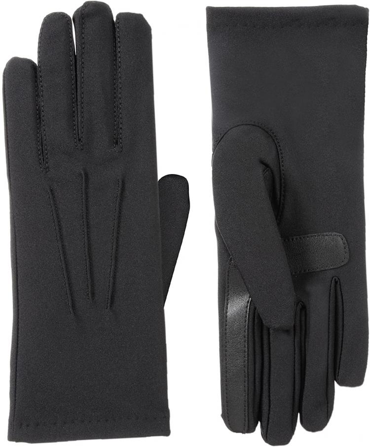 all in one place אביזרי נשים isotoner Women’s Spandex Cold Weather Stretch Gloves with Warm Fleece Lining