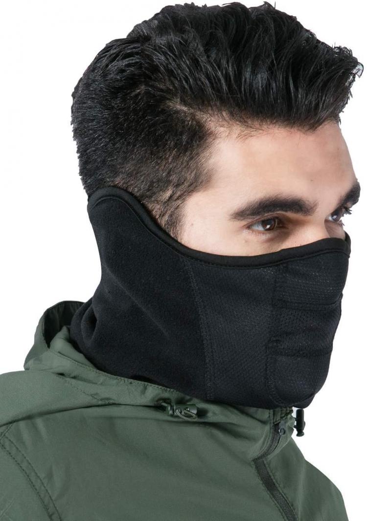 all in one place אביזרי נשים Winter Face Mask & Neck Gaiter - Cold Weather Half Balaclava - Tactical Neck Warmer for Men & Women - Face Cover / Shield