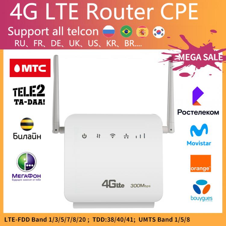 all in one place גאדג'טים Unlocked 300Mbps Wifi Routers 4G LTE CPE Mobile Router with LAN Port Support SIM card and Europe/Asia/Middle East/Africa