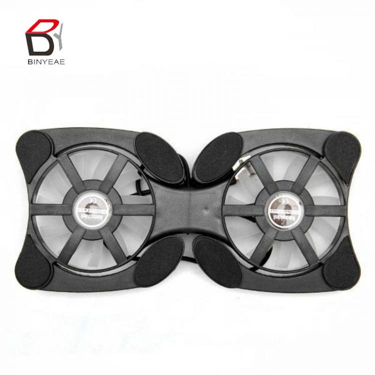 all in one place גאדג'טים 2 USB fan Port Mini Ocus Laptop notebook cooling pad Cooler Cooling Pad Folding Cooler Coller Fan Black Color