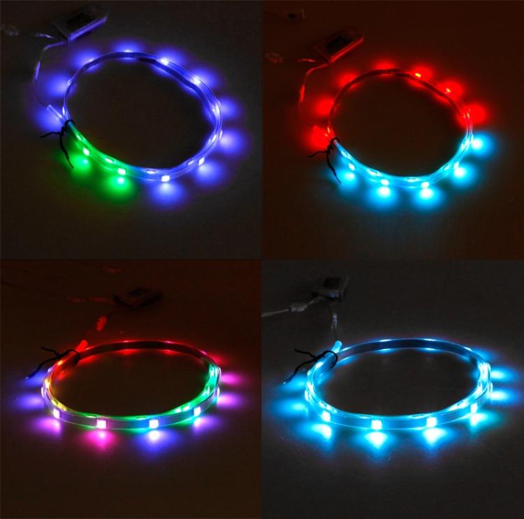 all in one place גאדג'טים 1 Pair Waterproof USB LED Shoes Strip Light 0.65mx2 RGB SMD3528 Flexible Decor K5DB