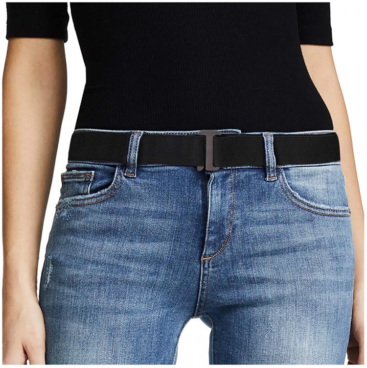 all in one place אביזרי נשים No Show Women Stretch Belt Invisible Elastic Web Strap Belt with Flat Buckle for Jeans Pants Dresses