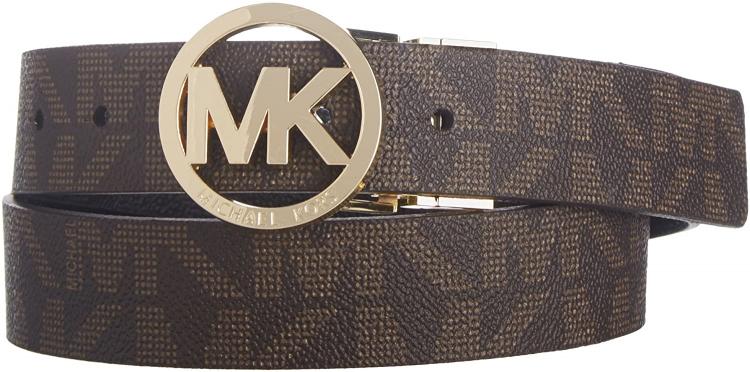 all in one place אביזרי נשים Michael Kors Womens Reversible Belt, Chocolate, Small