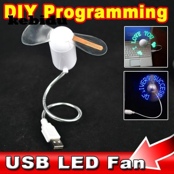 all in one place גאדג'טים kebidu USB Gadgets DIY Programmable Fan Flexible usb LED FanLight Can Reprogramme Any Text Words Advertising Character Messages