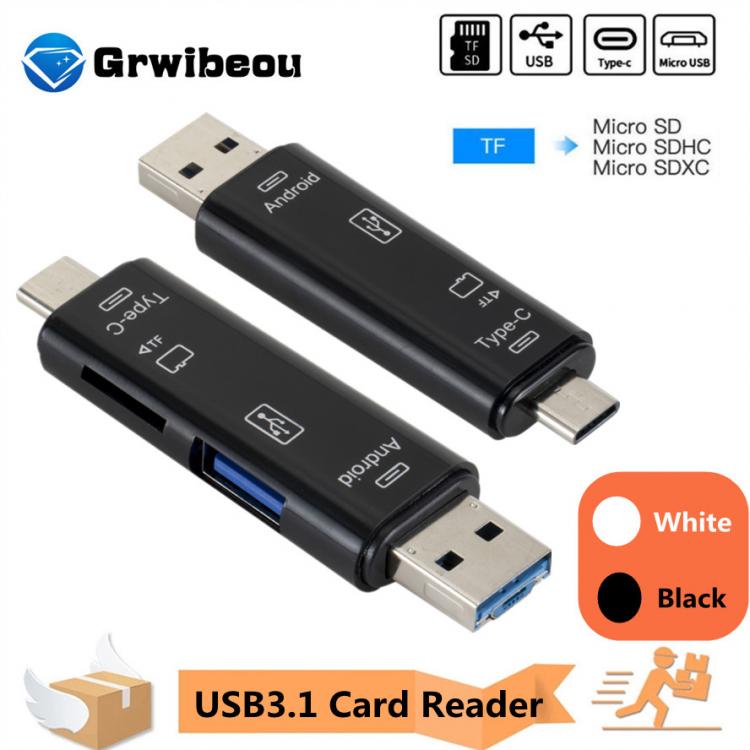 all in one place גאדג'טים 2021 New USB3.1 Card Reader High Speed SD TF Micro SD Card Reader Type C USB C Micro USB Memory OTG Card Reader For Dropshipping