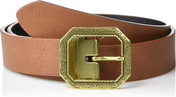 all in one place אביזרי נשים Jessica Simpson Women's Reversible Embossed Buckle Belt