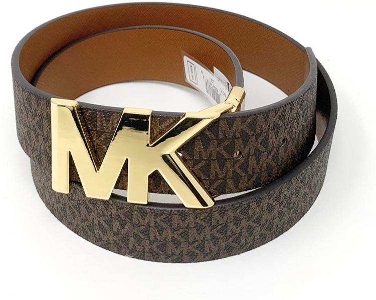 all in one place אביזרי נשים Michael Kors Signature Logo Reversible Belt - Brown
