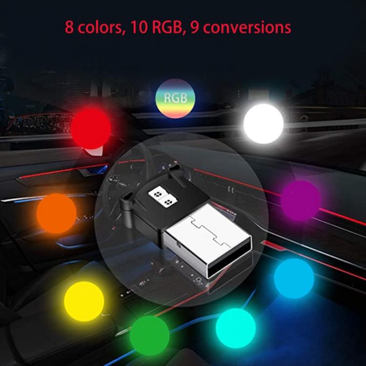 all in one place גאדג'טים USB Mini LED RGB Fingerprint Reader Spot Light Ceiling Lamp Atmosphere Smart Night Lamp Decoration Gadgets Ventiliator