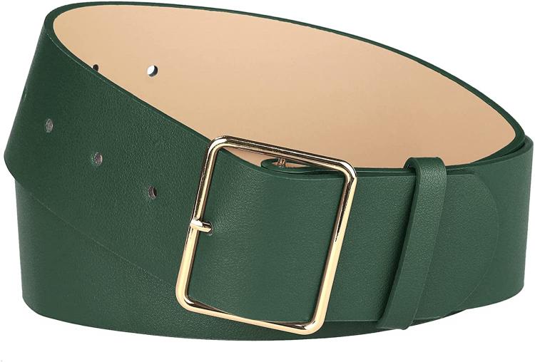 all in one place אביזרי נשים Allegra K PU Leather Belts for Women Metal Pin Buckle 2 Inches Wide Belt for Dress Pants