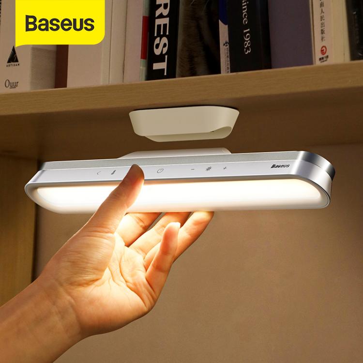 all in one place גאדג'טים Baseus LED Desk Lamp Hanging Magnetic Table Lamp for Study Cabinet Light USB Rechargeable Stepless Dimming Dormitory Night light