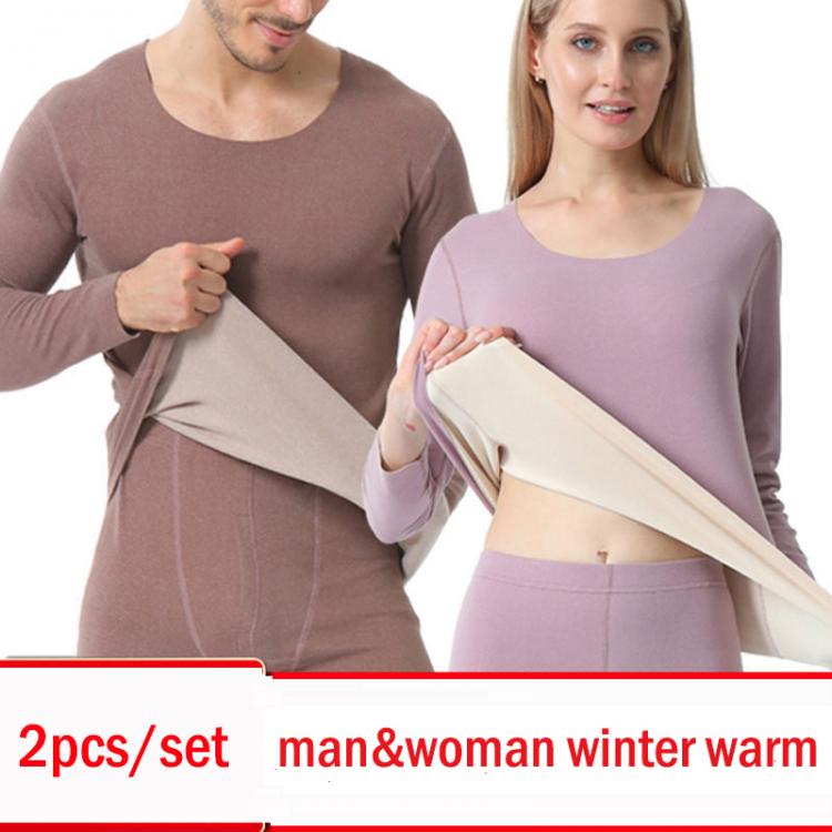 all in one place בגדי גברים Men Long Johns Female Warm Thermal Underwear Couple Winter Thermo Clothing Set