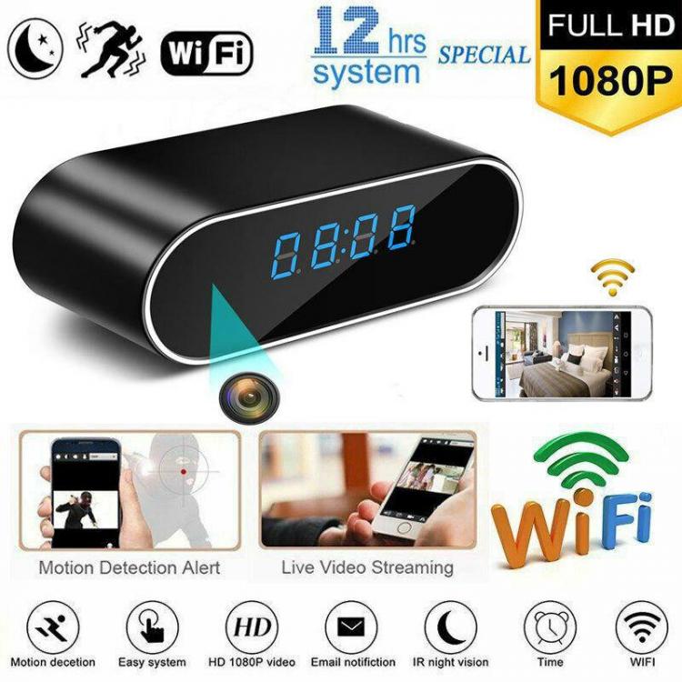 all in one place גאדג'טים 1080P Clock Camera Wireless WIFI Mini Time Alarm Camcorder Watch AP Security Night Vision Motion Sensor Remote Monitor Micro