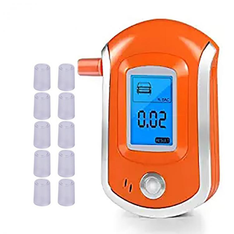 all in one place גאדג'טים new Digital Breath Alcohol Tester Breathalyzer with LCD Dispaly with 11Mouthpieces AT6000 Hot Selling FREE Shipping