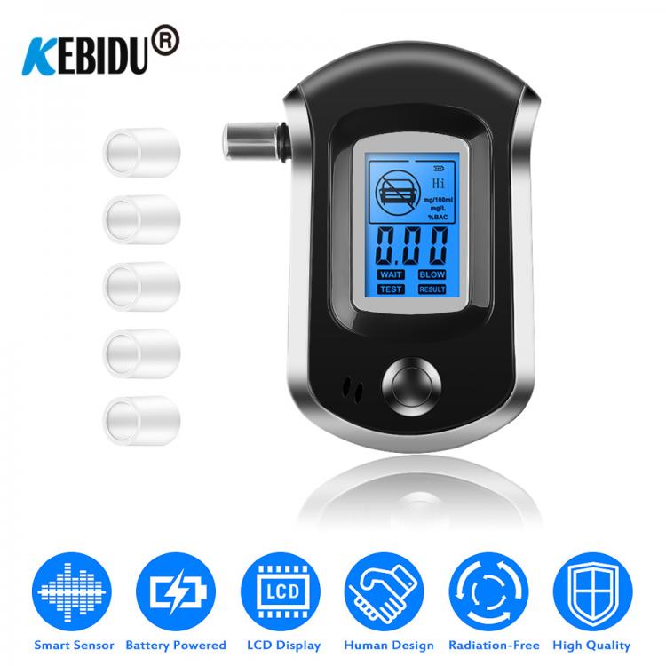 all in one place גאדג'טים 2021 Professional Alcohol Breath Tester Breathalyzer Analyzer Detector Test Keychain Breathalizer Breathalyser Device LCD Screen