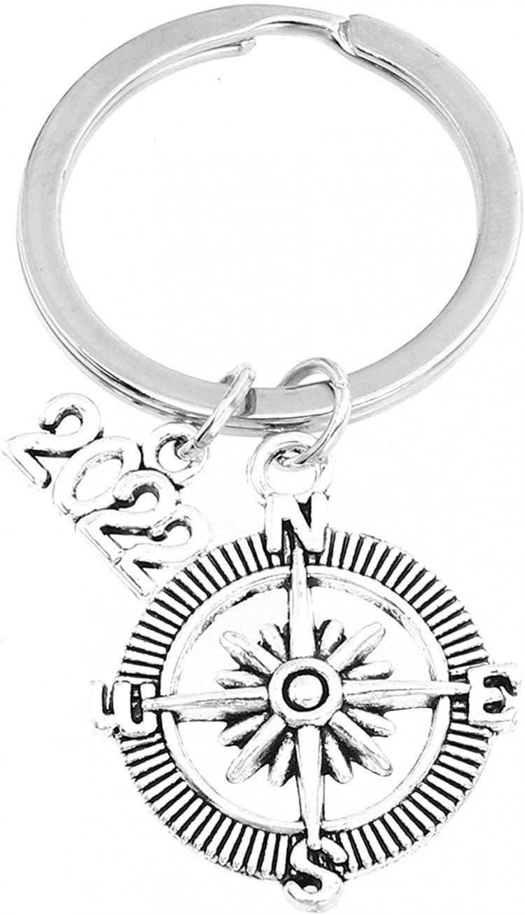 all in one place אביזרי נשים Generic 1pc Compass Key Chain Student Graduation Keyrings Bag Hanging Ornaments Gifts for Women Men
