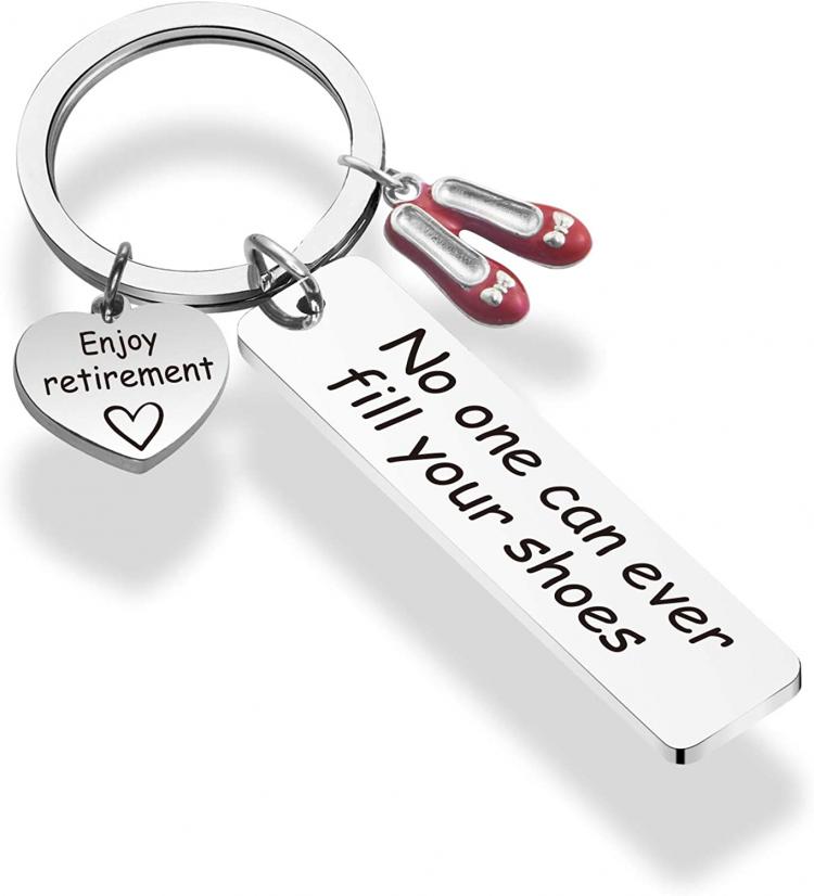 all in one place אביזרי נשים BOSATE Enjoy Retirement Keychain Coworker Leaving Gift
