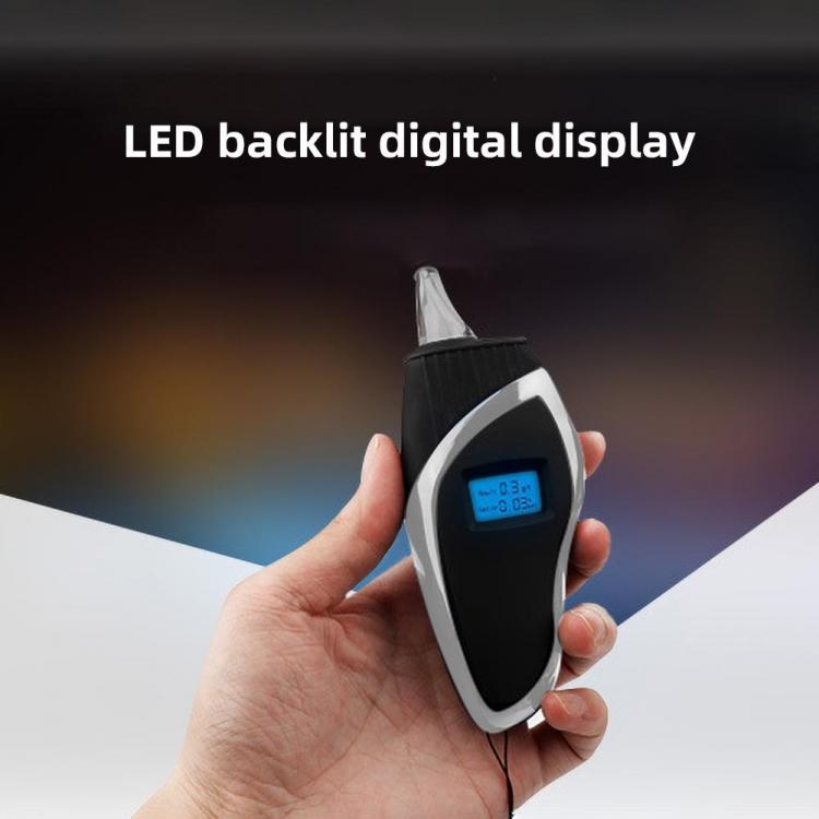 all in one place גאדג'טים Handheld Digital Display Backlight Breath Alcohol Tester with 5 Mouthpieces
