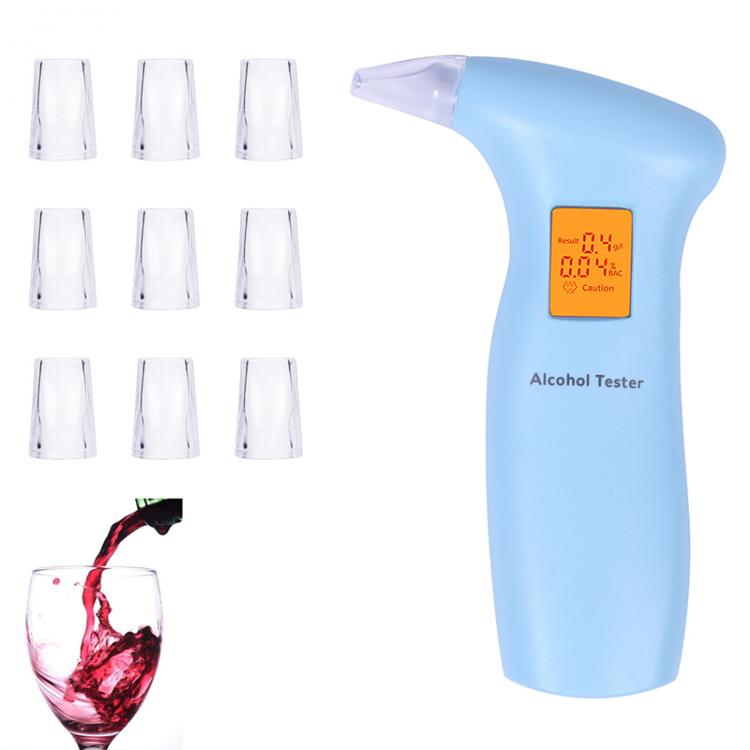 all in one place גאדג'טים LAMJAD 2019 Portable Breath Alcohol Tester with 10 Mouthpieces, Professional Alcohol Tester with Backlight LCD  Screen ,blue
