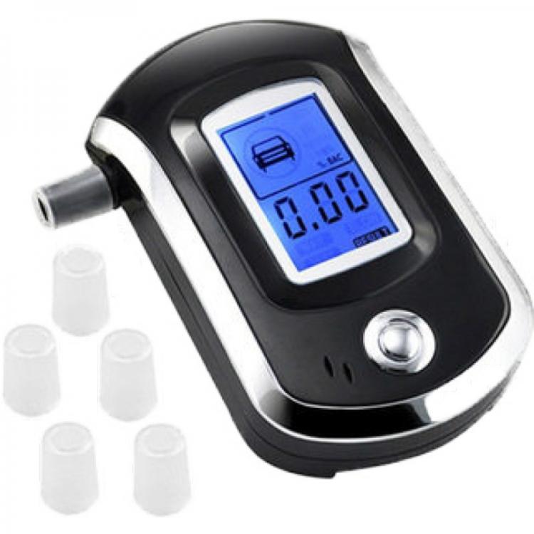 all in one place גאדג'טים AT6000 Professional Alcohol Breath Tester Breathalyzer Analyzer Detector Test Breathalizer Breathalyser Device with LCD Screen