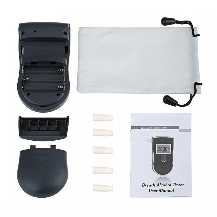 all in one place גאדג'טים Portable Police Breathalyzer Analyzer Detector Digital LCD Alcohol Sensor Breath Tester with 5 Disposable Mouth Pieces 818