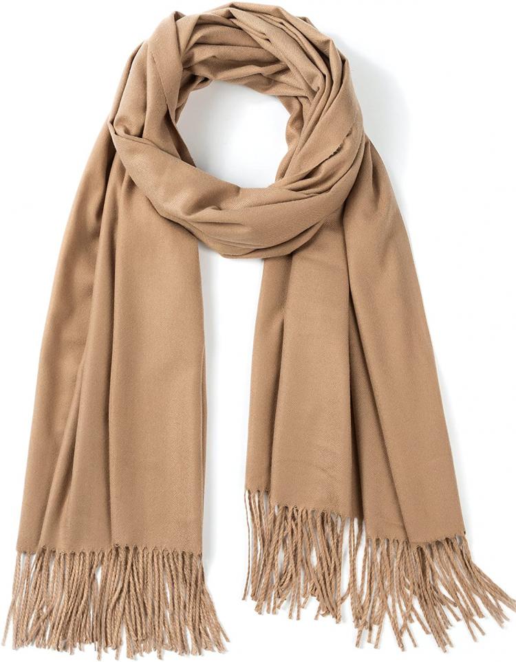 all in one place אביזרי נשים Cindy & Wendy Large Soft Cashmere Silky Pashmina Solid Shawl Wrap Scarf for Women